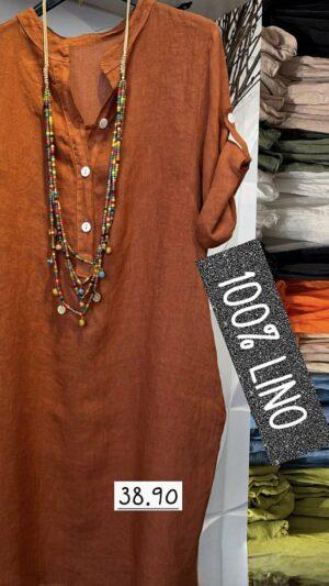 Vestido 100% Lino