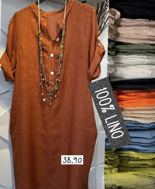 Vestido 100% Lino